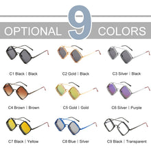 Load image into Gallery viewer, AOFLY Brand Design 2023 Alloy Steampunk Quadrilateral Sunglasses Vintage Men Women Sun Glasses Classic UV400 Metal Frame
