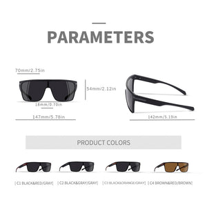 AOFLY Brand Polarized Sunglasses Men  Oversized Flexible Frame Square Male Sun Glasses For Driving Goggle zonnebril heren
