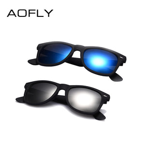 AOFLY  Sunglasses Men Polarized Sunglasses Men Driving Mirrors Coating Points Black Frame Eyewear Male Sun Glasses UV400