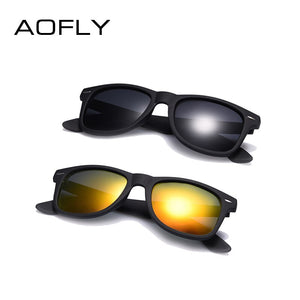 AOFLY  Sunglasses Men Polarized Sunglasses Men Driving Mirrors Coating Points Black Frame Eyewear Male Sun Glasses UV400