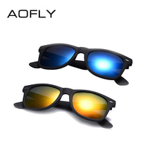 Carica l&#39;immagine nel visualizzatore di Gallery, AOFLY  Sunglasses Men Polarized Sunglasses Men Driving Mirrors Coating Points Black Frame Eyewear Male Sun Glasses UV400