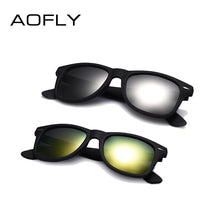 Carica l&#39;immagine nel visualizzatore di Gallery, AOFLY  Sunglasses Men Polarized Sunglasses Men Driving Mirrors Coating Points Black Frame Eyewear Male Sun Glasses UV400