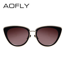 Load image into Gallery viewer, AOFLY Metal Frame Cat Eye Women Sunglasses Female Sunglasses Famous Brand Designer Alloy Legs Glasses oculos de sol feminino