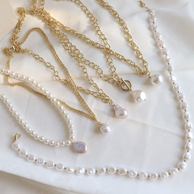 Collana con pendente Collana di perle imitazione per gioielli da donna con catena a catena in metallo 