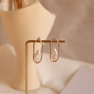 Necklace Pendant Imitation Pearl Necklace For Women Metal Strip Chain Necklace Jewelry