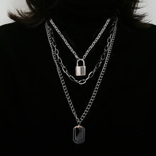 Carica l&#39;immagine nel visualizzatore di Gallery, 2020 Fashion Multilayer Hip Hop Long Chain Necklace For Women Men Jewelry Gifts Key Cross Pendant Necklace Accessories