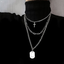 Carica l&#39;immagine nel visualizzatore di Gallery, 2020 Fashion Multilayer Hip Hop Long Chain Necklace For Women Men Jewelry Gifts Key Cross Pendant Necklace Accessories