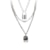 Load image into Gallery viewer, Girl Gift Metal Silver Color Cross Pendants Necklace For Women Men  Jewelry Geometric Rectangle Clavicle Chain Necklace