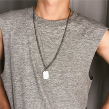 Load image into Gallery viewer, Girl Gift Metal Silver Color Cross Pendants Necklace For Women Men  Jewelry Geometric Rectangle Clavicle Chain Necklace