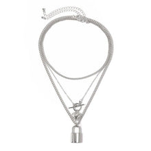 Load image into Gallery viewer, Girl Gift Metal Silver Color Cross Pendants Necklace For Women Men  Jewelry Geometric Rectangle Clavicle Chain Necklace