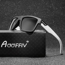 Carica l'immagine nel visualizzatore di Gallery, AOOFFIV Outdoor Men Square Polarized Sunglasses Vintage Driving Sun glasses UV400 Shades Eyewear oculos gafas de sol