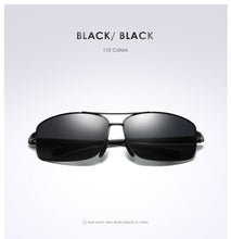 Carica l&#39;immagine nel visualizzatore di Gallery, AORON Classic Retro Mens Polarized Sunglasses Men Rectangle Sun Glasses Aluminum Frame Sunglasses Men UV400