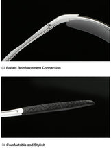 Load image into Gallery viewer, AORON Driving Polarized Sunglasses Men Aluminum Magnesium Frame Sport Sun Glasses Driver Retro Goggles Sunglass UV400 Anti-Glare