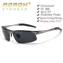 Load image into Gallery viewer, AORON Driving Polarized Sunglasses Men Aluminum Magnesium Frame Sport Sun Glasses Driver Retro Goggles Sunglass UV400 Anti-Glare