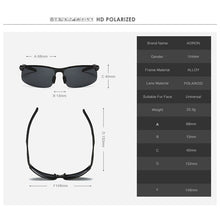 Load image into Gallery viewer, AORON Driving Polarized Sunglasses Men Aluminum Magnesium Frame Sport Sun Glasses Driver Retro Goggles Sunglass UV400 Anti-Glare