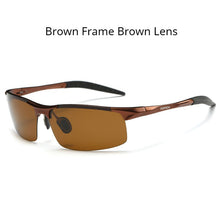 Load image into Gallery viewer, AORON Driving Polarized Sunglasses Men Aluminum Magnesium Frame Sport Sun Glasses Driver Retro Goggles Sunglass UV400 Anti-Glare