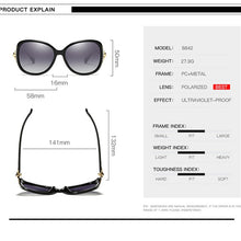 Load image into Gallery viewer, Fashion Womens Polarized Sunglasses Fox Style Sun GLasses  Accessories UV400 Anti-UV400 Sunglasses Women