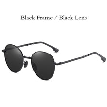 Carica l&#39;immagine nel visualizzatore di Gallery, AORON Folding Polarized Sunglasses Classic Round Lens Men / Women Sun Glasses Metal Frame UV400 Sunglasses