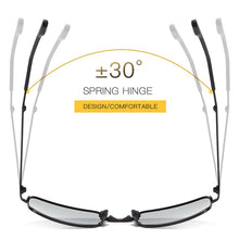 Carica l&#39;immagine nel visualizzatore di Gallery, AORON Folding Polarized Sunglasses Men / Women Rectangular Eyewear Metal Frame UV400 Sun Glasses