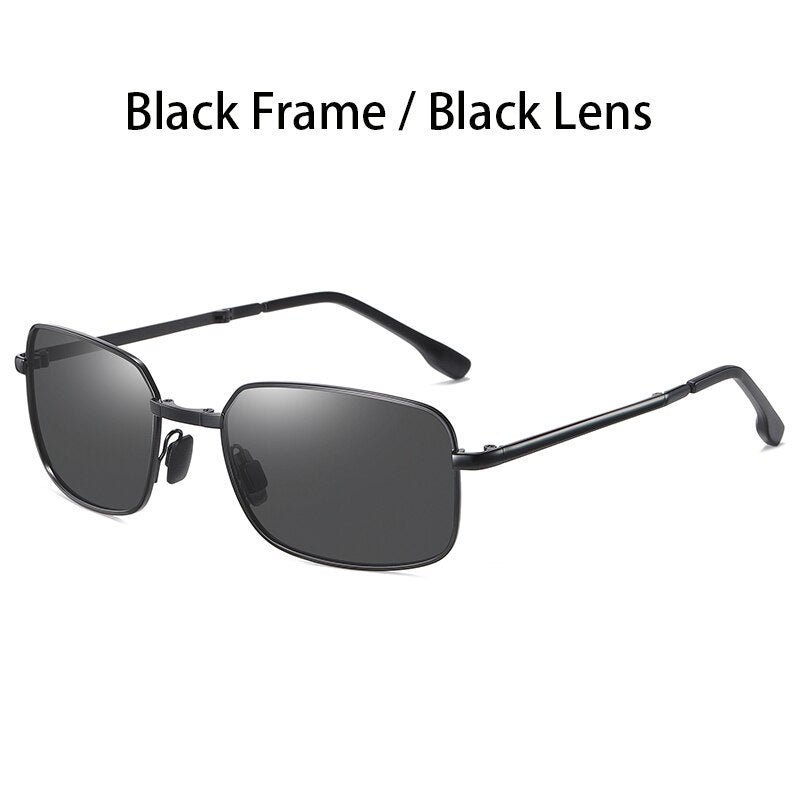 AORON Folding Polarized Sunglasses Men / Women Rectangular Eyewear Metal Frame UV400 Sun Glasses