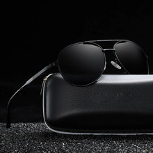 Load image into Gallery viewer, AORON Men Polarized Sunglasses Aviation UV400 Driving Sun Glasses Aluminum Magnesium Leg