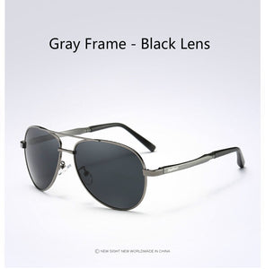 AORON Men Polarized Sunglasses Aviation UV400 Driving Sun Glasses Aluminum Magnesium Leg