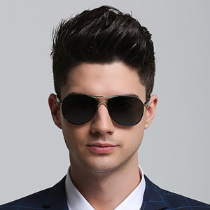 AORON Men Polarized Sunglasses Classic Pilot Driving Sun Glasses Alloy Frame Mirror Large Lens UV400