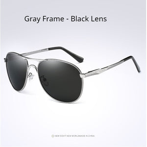 AORON Men Polarized Sunglasses Classic Pilot Driving Sun Glasses Alloy Frame Mirror Large Lens UV400