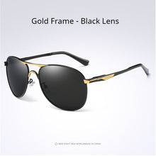 Load image into Gallery viewer, AORON Men Polarized Sunglasses Classic Pilot Driving Sun Glasses Alloy Frame Mirror Large Lens UV400