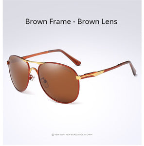 AORON Men Polarized Sunglasses Classic Pilot Driving Sun Glasses Alloy Frame Mirror Large Lens UV400