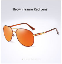 Load image into Gallery viewer, AORON Men Polarized Sunglasses Classic Pilot Driving Sun Glasses Alloy Frame Mirror Large Lens UV400