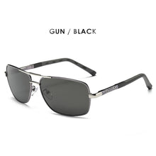 Carica l&#39;immagine nel visualizzatore di Gallery, AORON Men Polarized Sunglasses Men Brand Original Design Metal Frame Rectangle Lens UV400 Sun Glasses Men