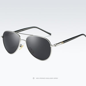 AORON Men Polarized Sunglasses Retro Classic Pilot Glasses Brand Goggoles Leisure UV400 Protection Metal Frame Oculos de sol