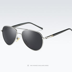 AORON Men Polarized Sunglasses Retro Classic Pilot Glasses Brand Goggoles Leisure UV400 Protection Metal Frame Oculos de sol