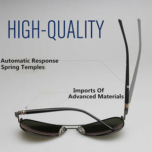AORON Men Polarized Sunglasses Retro Classic Pilot Glasses Brand Goggoles Leisure UV400 Protection Metal Frame Oculos de sol