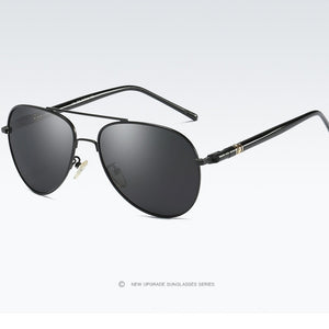 AORON Men Polarized Sunglasses Retro Classic Pilot Glasses Brand Goggoles Leisure UV400 Protection Metal Frame Oculos de sol
