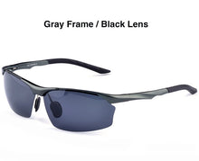 Carica l&#39;immagine nel visualizzatore di Gallery, AORON Men&#39;s Sports Polarized Sunglasses Aluminum Frame Outdoor Driving Sunglasses UV400 100%Anti-UV Glasses