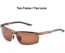 Carica l&#39;immagine nel visualizzatore di Gallery, AORON Men&#39;s Sports Polarized Sunglasses Aluminum Frame Outdoor Driving Sunglasses UV400 100%Anti-UV Glasses