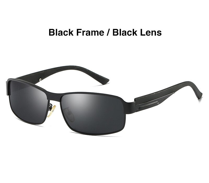 AORON Mens Polarized Sunglasses Alloy Frame Classic Rectangle Sun Glasses 100% UV protection Anti-Reflective Coating Goggles