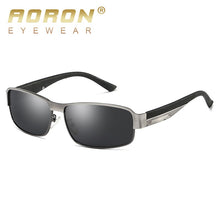 Carica l&#39;immagine nel visualizzatore di Gallery, AORON Mens Polarized Sunglasses Alloy Frame Classic Rectangle Sun Glasses 100% UV protection Anti-Reflective Coating Goggles