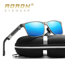 Load image into Gallery viewer, AORON Mens Polarized Sunglasses Aluminum Magnesium Sun Glasses Driving Glasses Rectangle Sunglasses Men