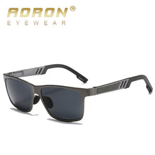 Load image into Gallery viewer, AORON Mens Polarized Sunglasses Aluminum Magnesium Sun Glasses Driving Glasses Rectangle Sunglasses Men