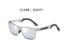 Load image into Gallery viewer, AORON Mens Polarized Sunglasses Aluminum Magnesium Sun Glasses Driving Glasses Rectangle Sunglasses Men