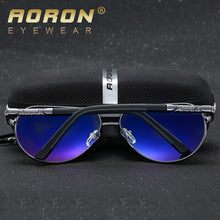 Carica l&#39;immagine nel visualizzatore di Gallery, AORON Mens Polarized Sunglasses Classic Pilot Sun Glasses Anti-Reflective Coating Lens Alloy Frame Driving Sunglasses Men