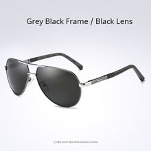 Carica l&#39;immagine nel visualizzatore di Gallery, AORON Mens Polarized Sunglasses Classic Pilot Sun Glasses Anti-Reflective Coating Lens Alloy Frame Driving Sunglasses Men