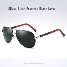 Carica l&#39;immagine nel visualizzatore di Gallery, AORON Mens Polarized Sunglasses Classic Pilot Sun Glasses Anti-Reflective Coating Lens Alloy Frame Driving Sunglasses Men