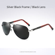 Load image into Gallery viewer, AORON Mens Polarized Sunglasses Classic Pilot Sun Glasses Anti-Reflective Coating Lens Alloy Frame Driving Sunglasses Men