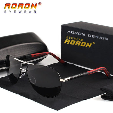 AORON Mens Polarized Sunglasses Classic Pilot Sun Glasses Coating Lens Alloy Frame UV400 Driving Goggles For Men