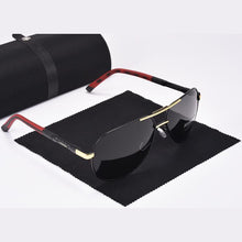 Load image into Gallery viewer, AORON Mens Polarized Sunglasses Classic Pilot Sun Glasses Coating Lens Alloy Frame UV400 Driving Goggles For Men