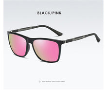 Load image into Gallery viewer, AORON Mens Polarized Sunglasses Classic Square Mirror Sun Glasses Aluminum Magnesium Leg UV400 Sunglasses Men